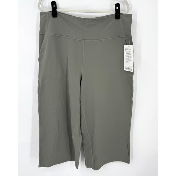Lululemon Align Wide Leg Crop Pants 23" Super high Rise Gray Sage Size 18 NWT - Picture 1 of 4